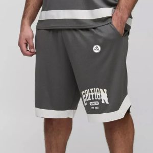 Plus Varsity Mesh Basketball Loose Fit Shorts