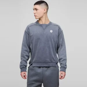 Oversized Boxy Seam Wash Sweatshirt