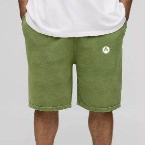 Plus Loose Fit Acid Wash Jersey Shorts