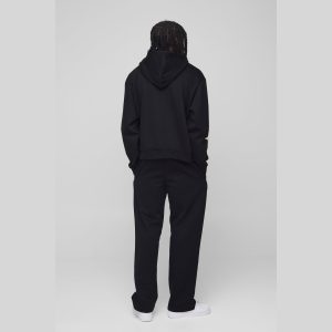 Oversized Boxy Graphic Hooded Zip Tracksuit